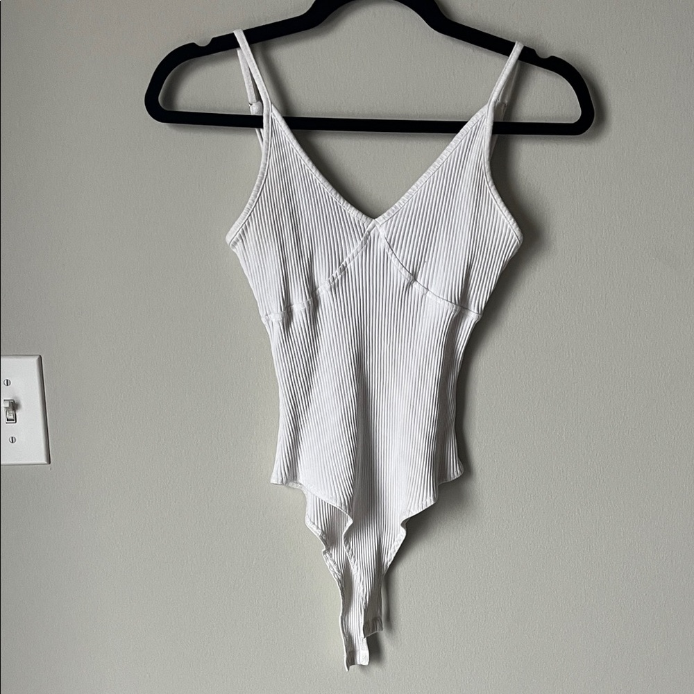 Princess Polly White Ribbed Women's bodysuit